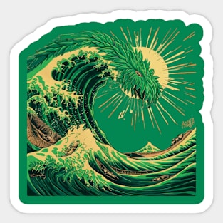 GREEN WAVE Sticker